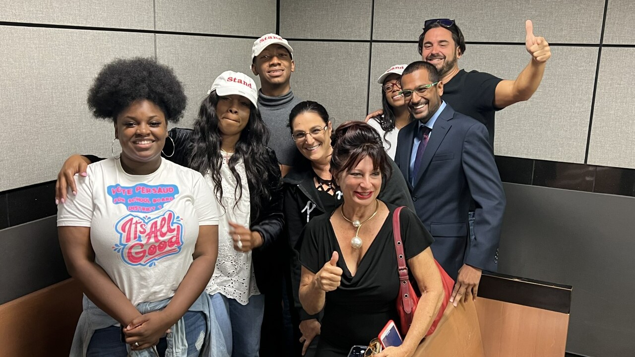 Supporters of Westward Elementary School teacher Christopher Persaud in a Palm Beach County courtroom on April 26, 2022.jpg