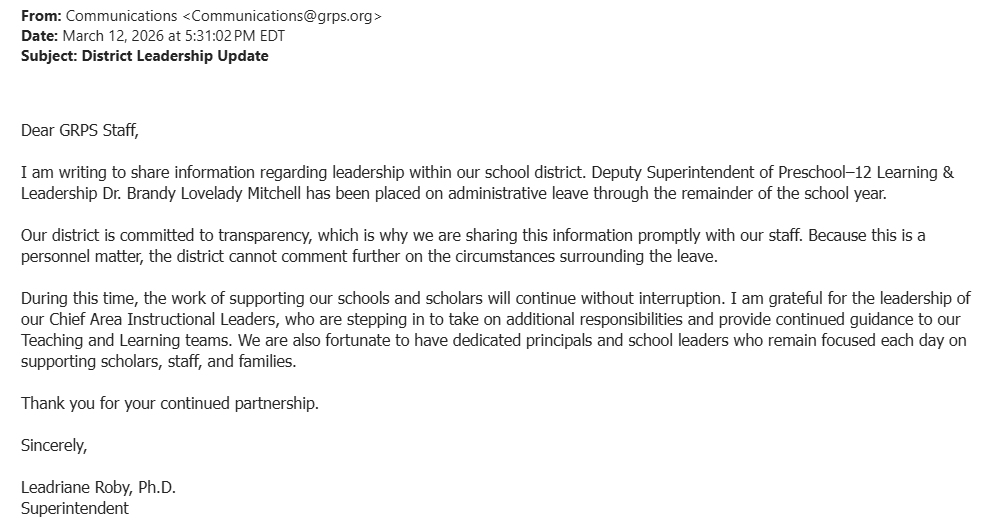 Lovelady Mitchel district email