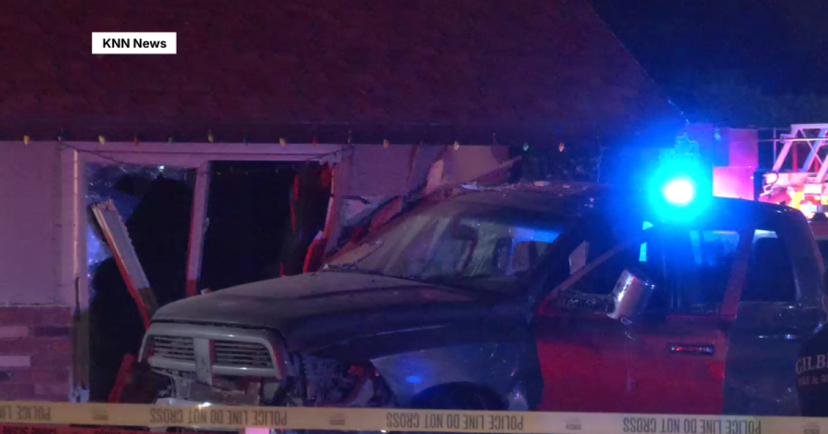 Police: Speeding truck crashes into Gilbert home, 21-year-old driver arrested