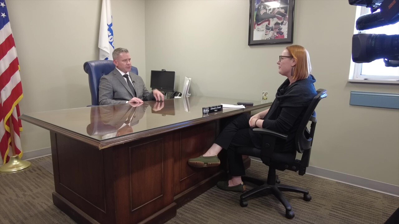 Brook Park Mayor Edward Orcutt talks to News 5 reporter Michelle Jarboe about his hopes for a new NFL stadium and entertainment district in his community.