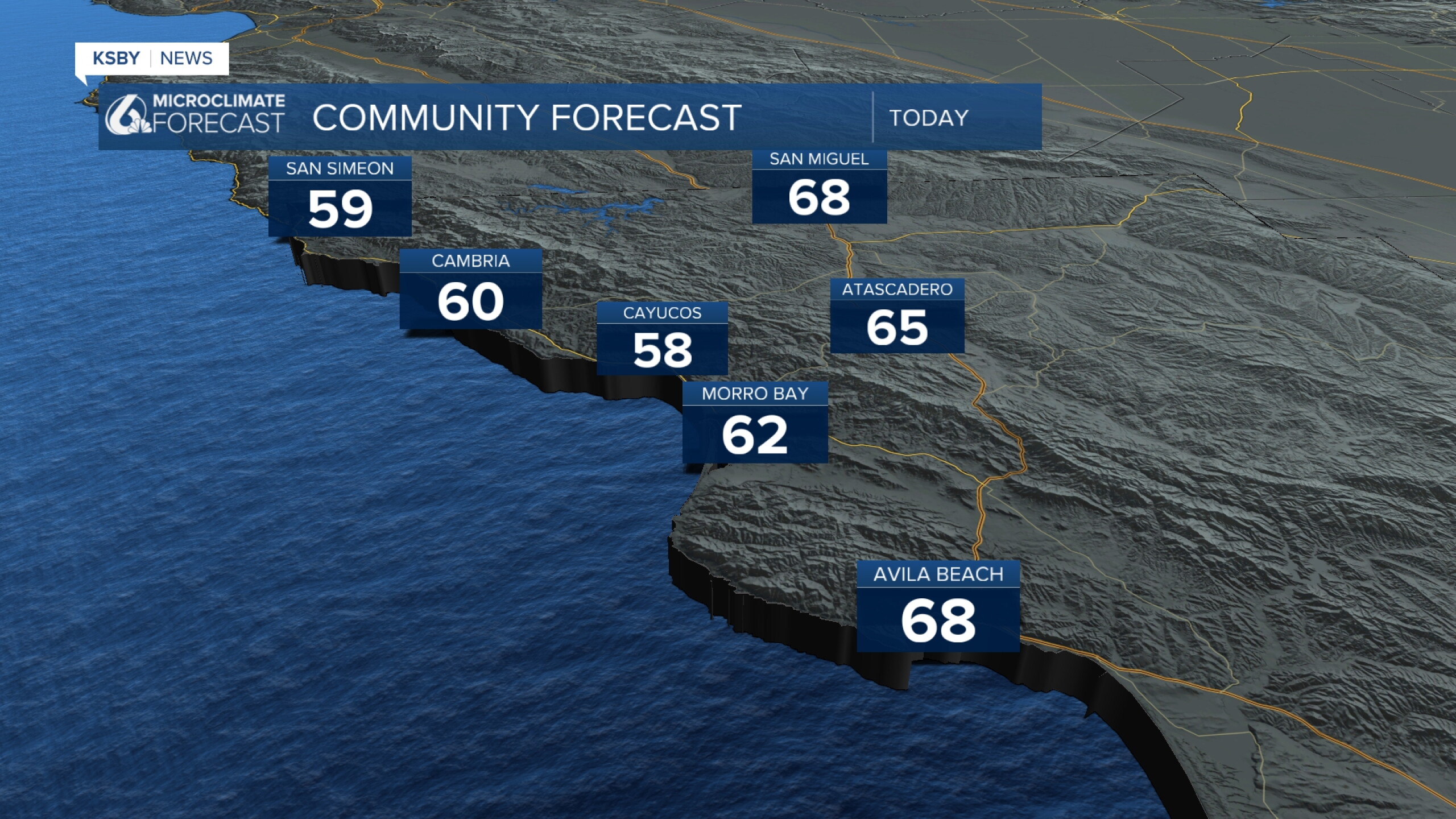 Cooling trend continues through tomorrow, with slight rain potential ...
