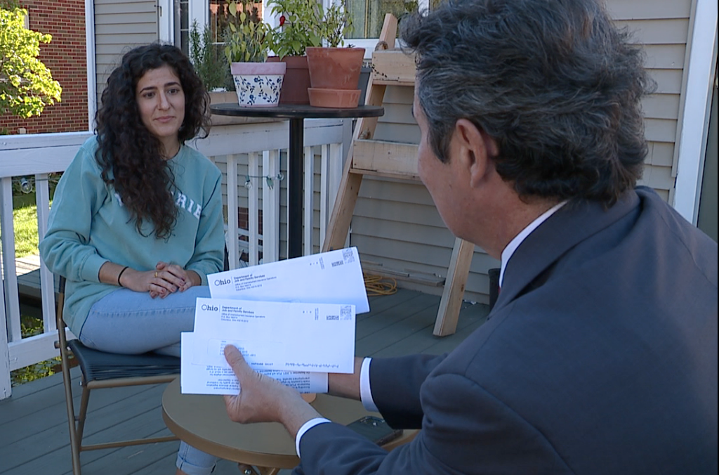 Kristi Hadgigeorge of Lakewood received three notices from ODJFS
