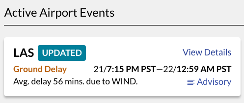 FAA ground delay 2-21-23 7 p.m.