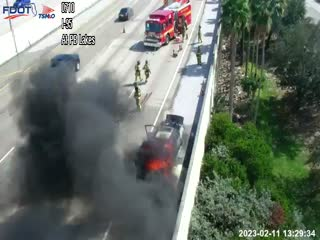 Vehicle on fire on I-95 in West Palm Beach on Feb. 11, 2023.png