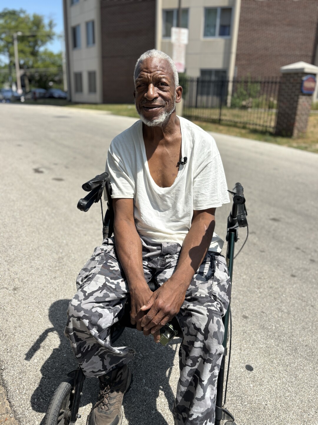 Shariz says he's scared to travel into the street, but says he has no choice