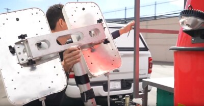 Verizon's Jared Hilzendeger working 