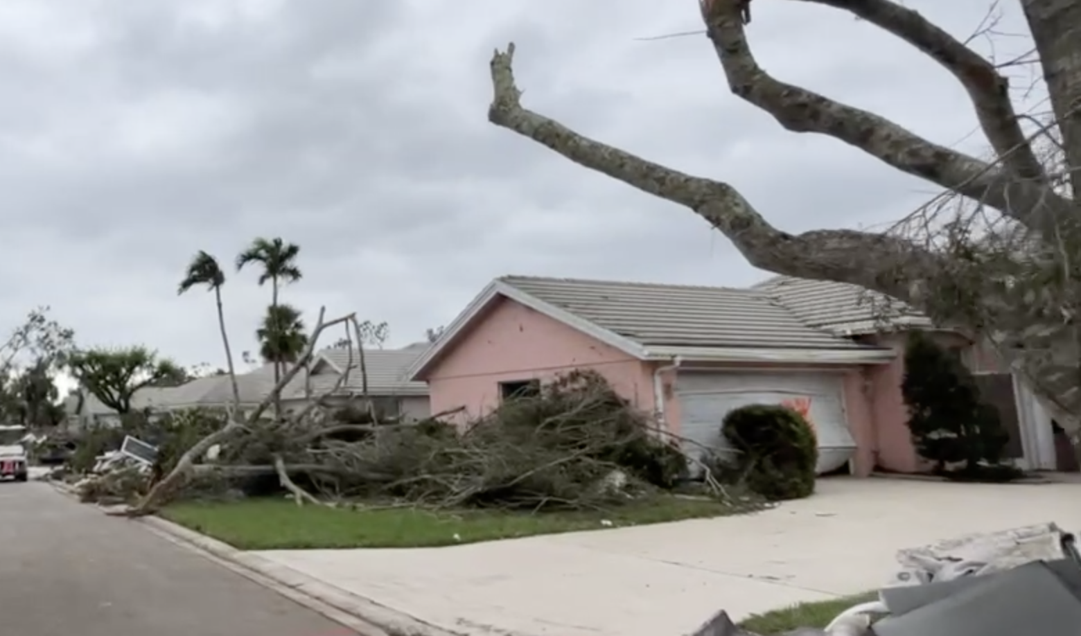 The aftermath from a tornado-ravaged homes at The Preserve in Hobe Sound