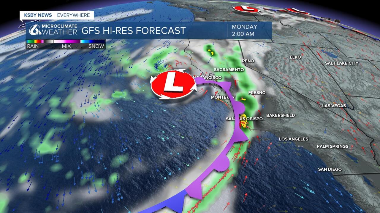 A large and potentially impactful storm is gearing up to hit the Central Coast on Monday 