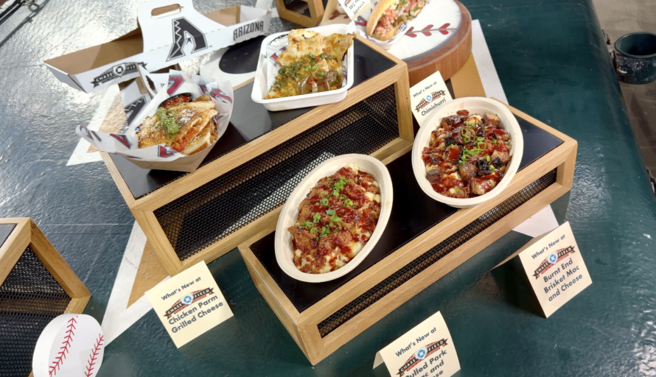 Some of the new food items at Chase Field for the Arizona Diamondbacks new season.