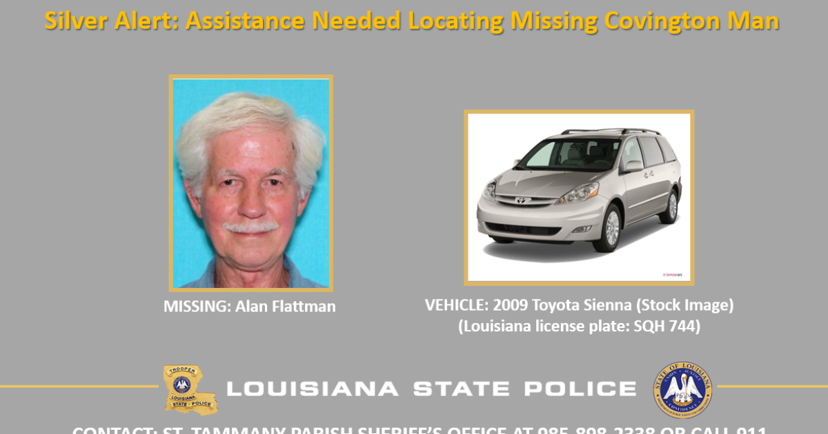 Silver Alert issued for missing Convington man - Vimarsana News