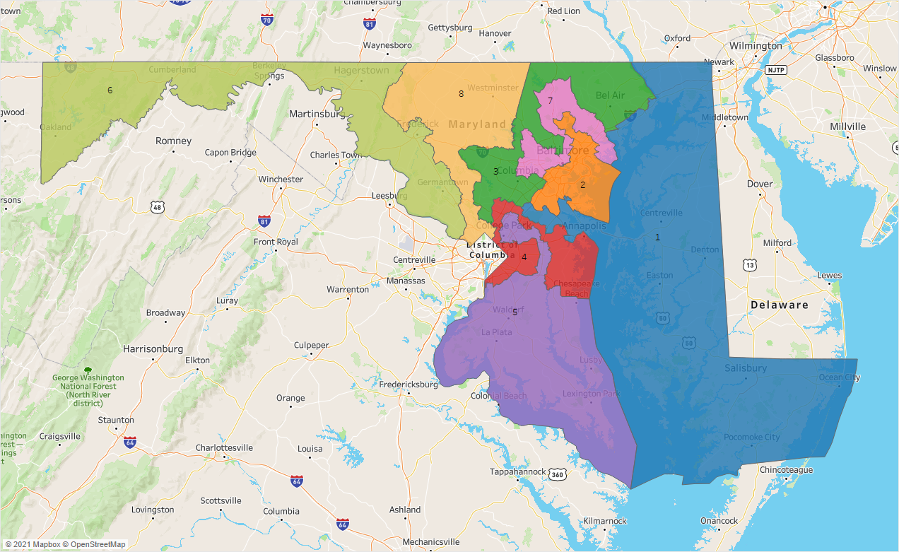 Legislative Redistricting Map District Lines