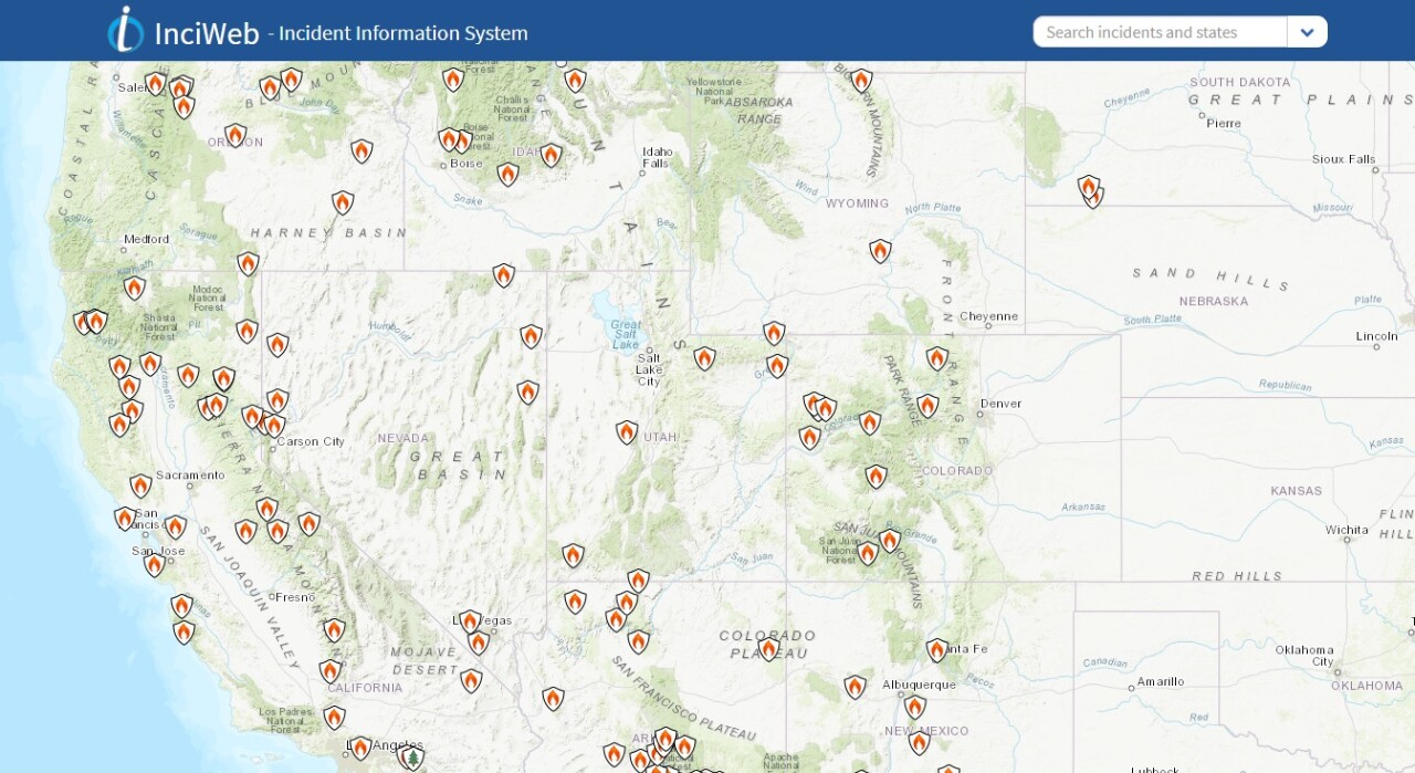 InciWeb Fire Tracking Map