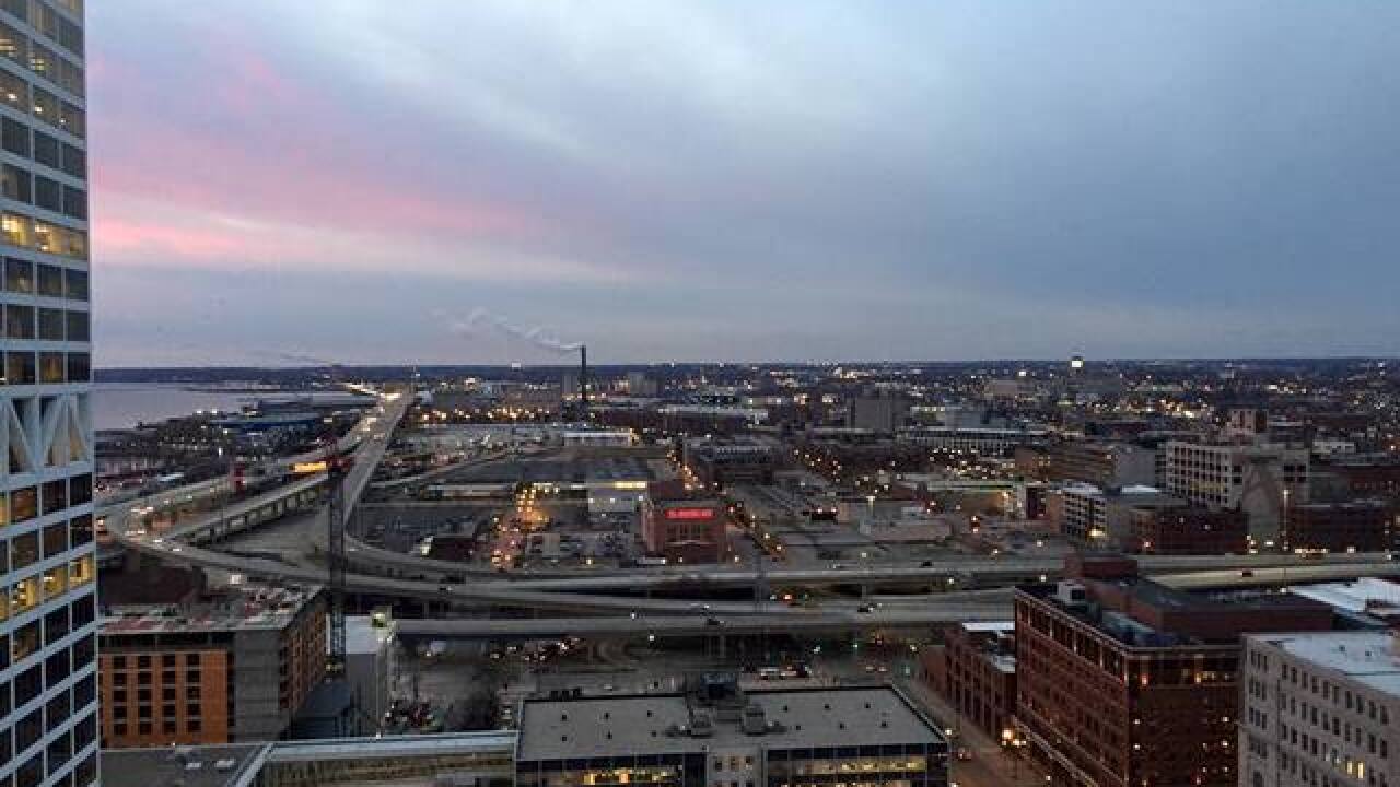 Sunrise from on top of the WI Gas building