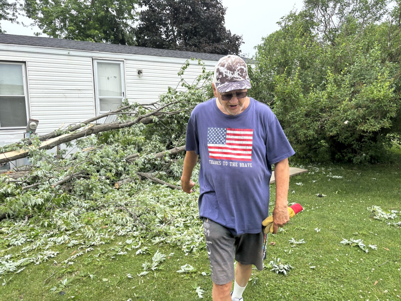 Gene Wenzlaff's Lomira home was damaged in a sever storm on Wednesday