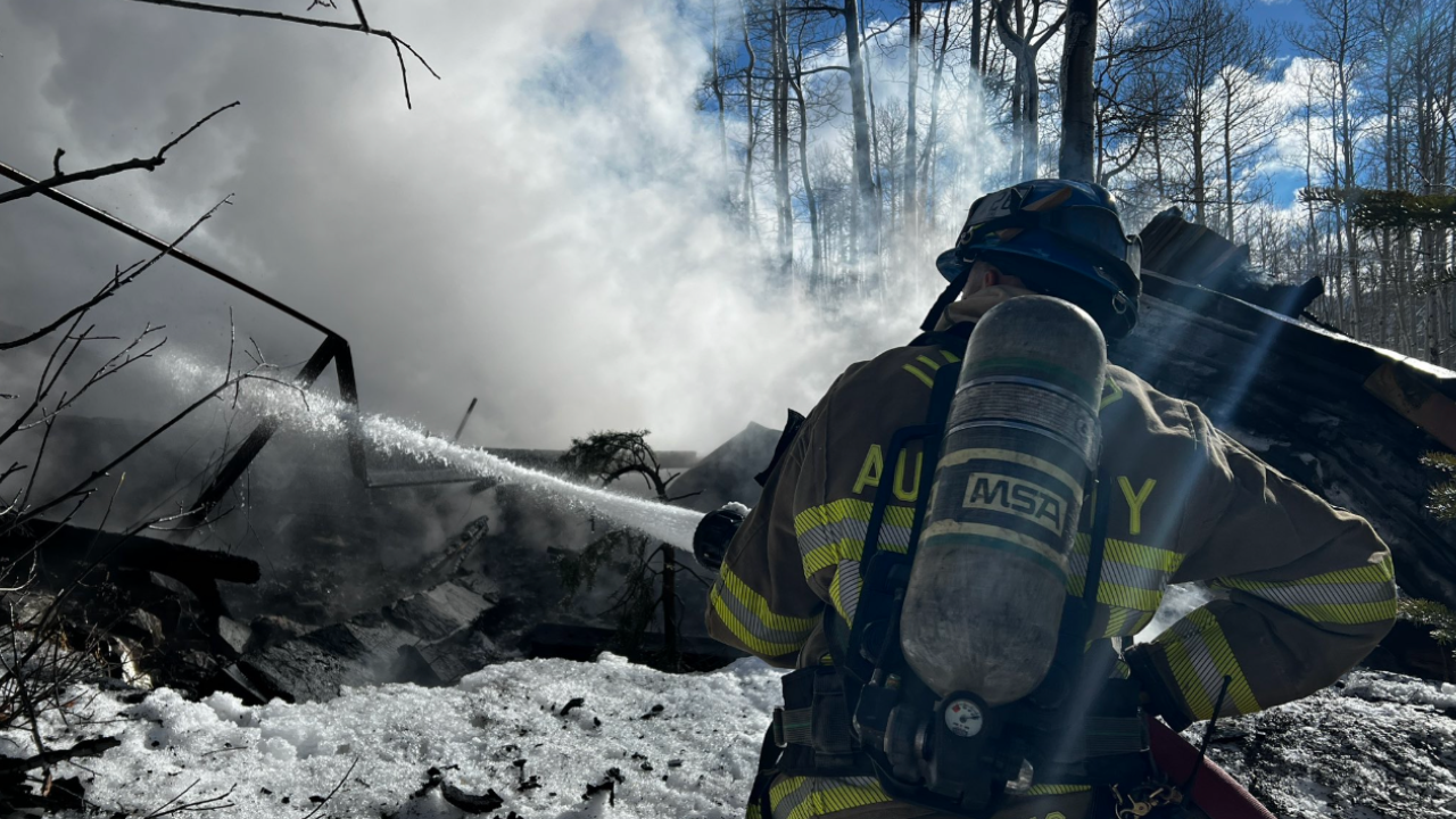 Cabin engulfed in flames in Big Cottonwood Canyon