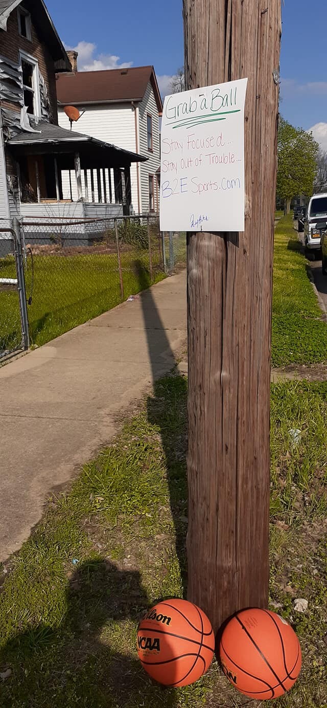You can find positive signs and basketballs around this Middletown neighborhood