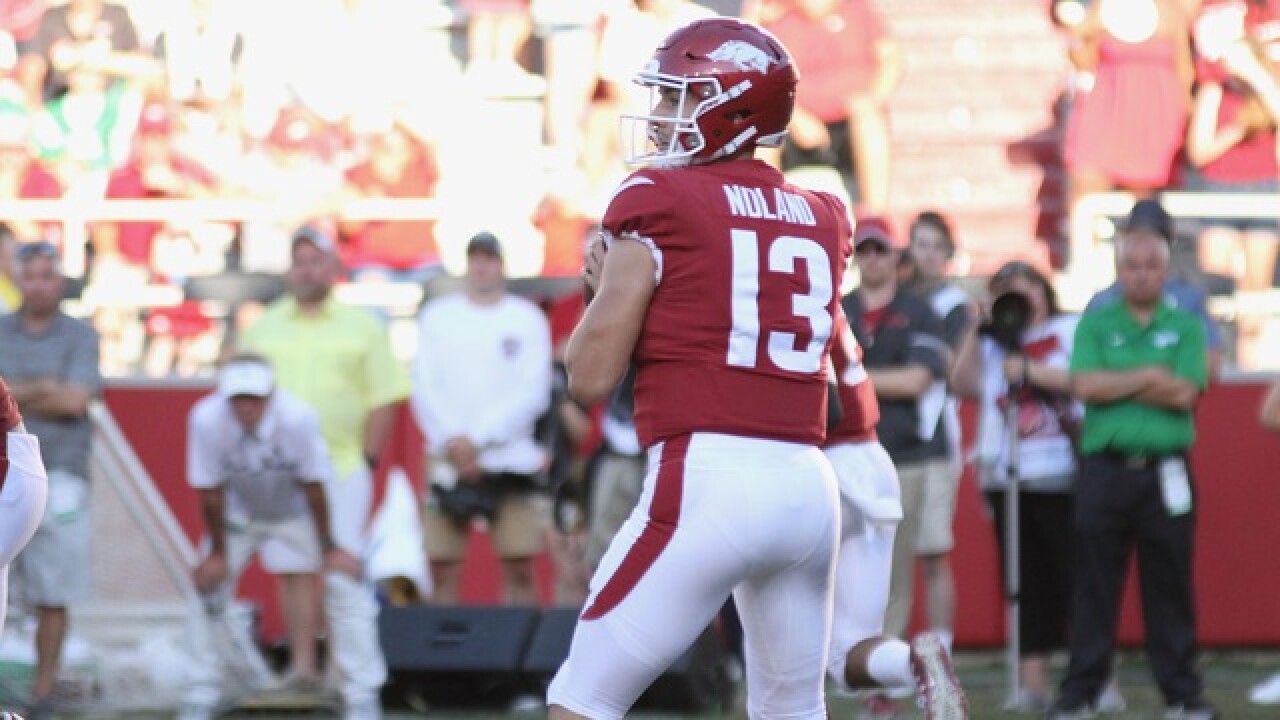 Pics: Fine, UNT defeat Arkansas, 44-17