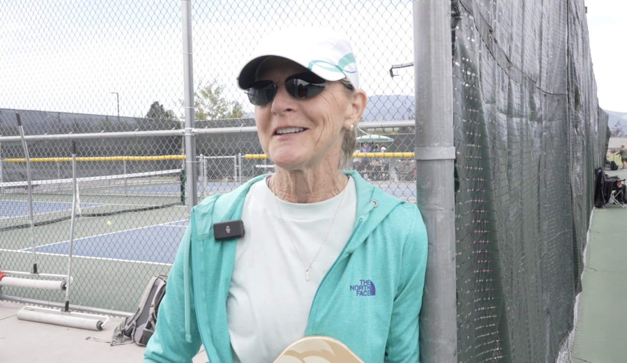 Marlys Carpenter has never played pickleball before, but was up for the challenge.
