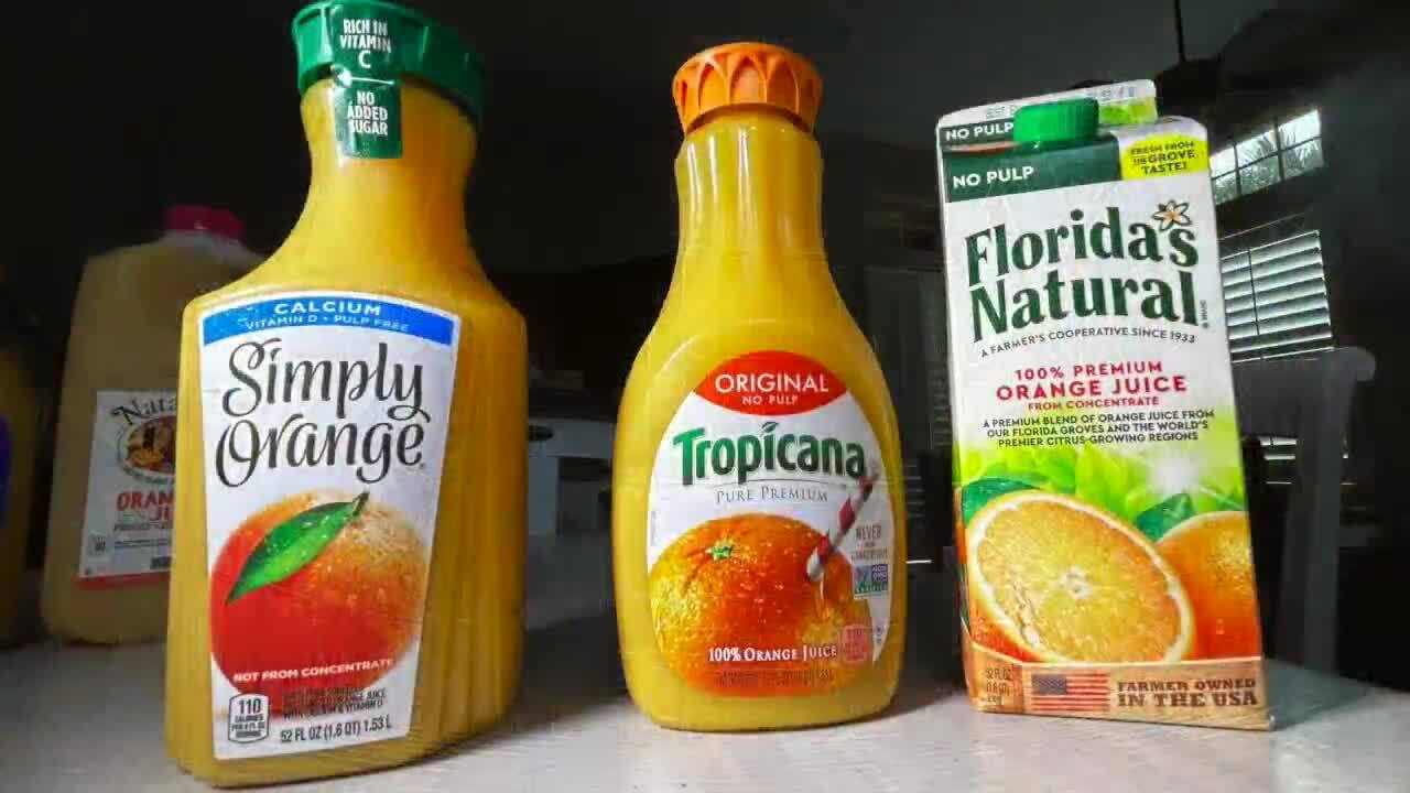Simply Orange, Tropicana and Florida's Natural orange juice brands not entirely from Florida