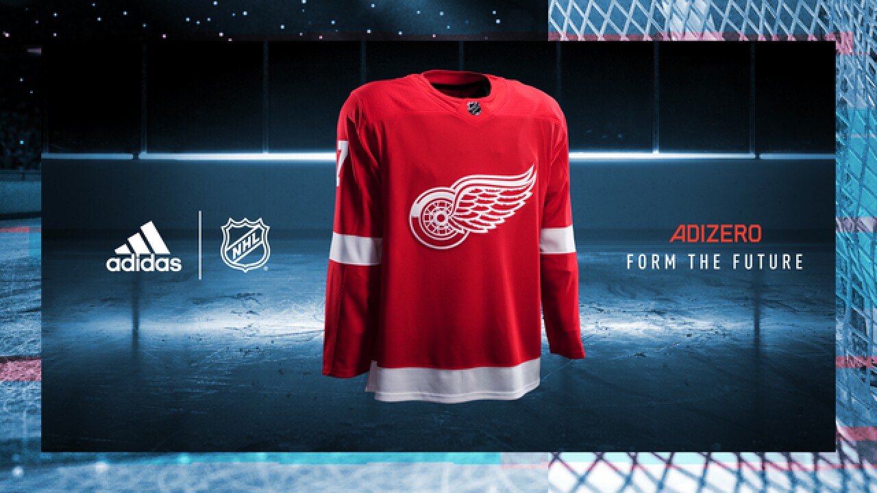 adidas Men's NHL Detroit Red Wings Gameday Polo Polos