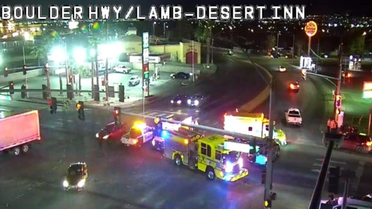 LVMPD: Motorcyclist hospitalized following crash on Boulder Highway and Desert Inn