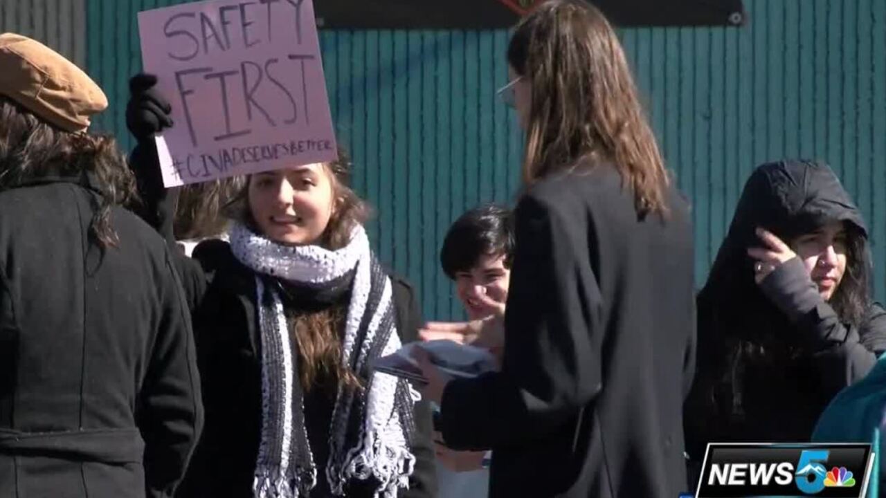 Students stage walkout at Civa Charter High