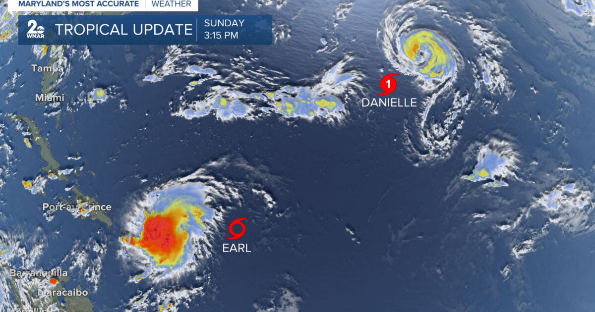 Two named tropical systems linger in the Atlantic Basin