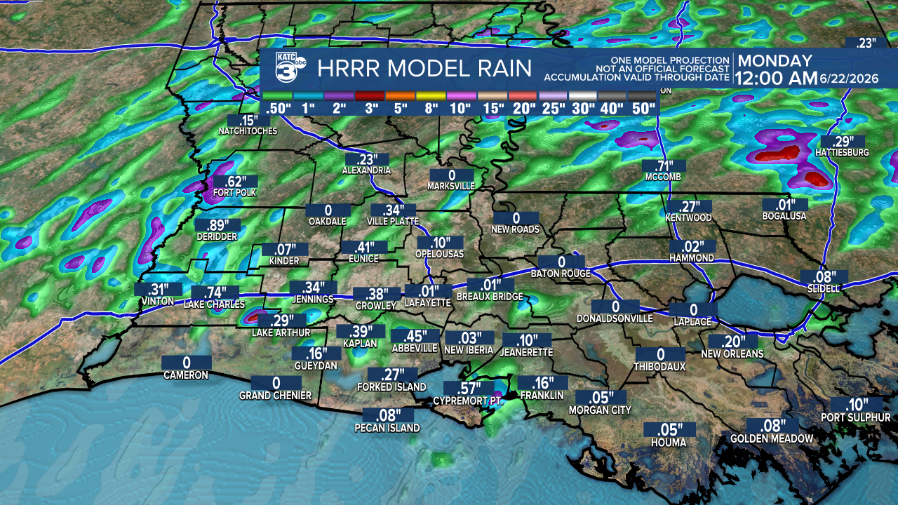 Extended HRRR Accumulation Acadiana.png