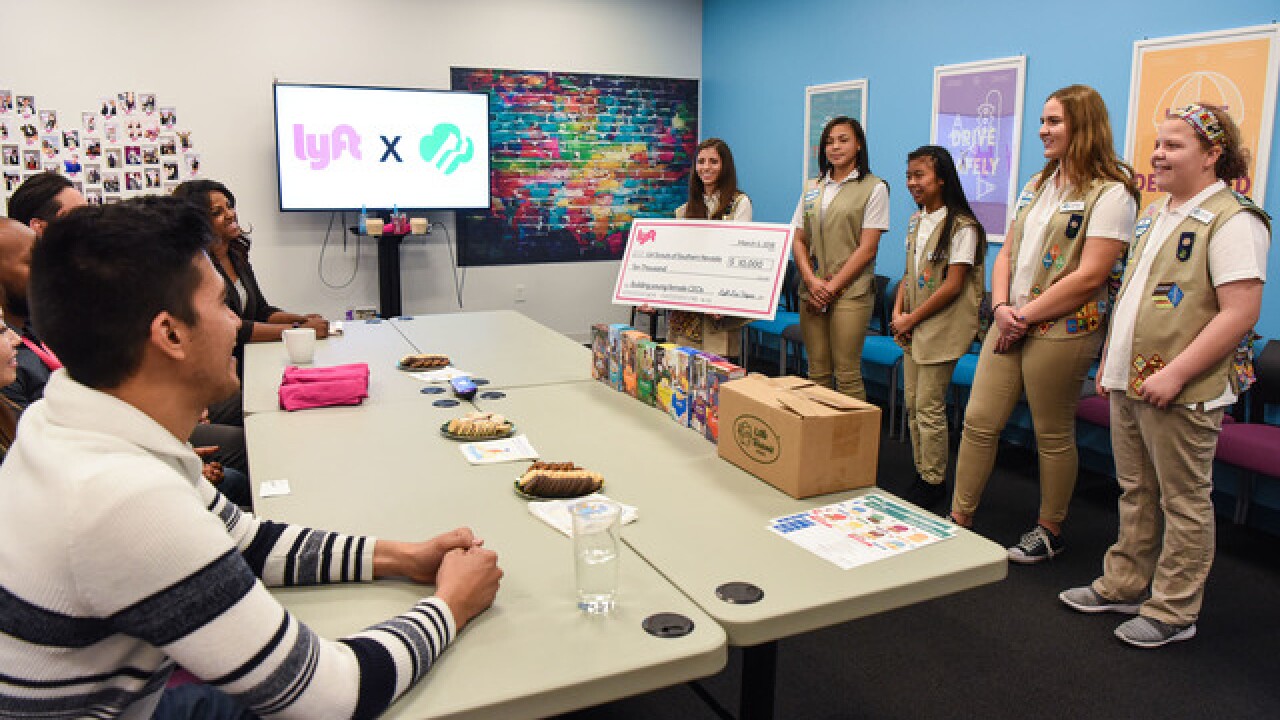 Lyft riders could get free Girl Scout cookies