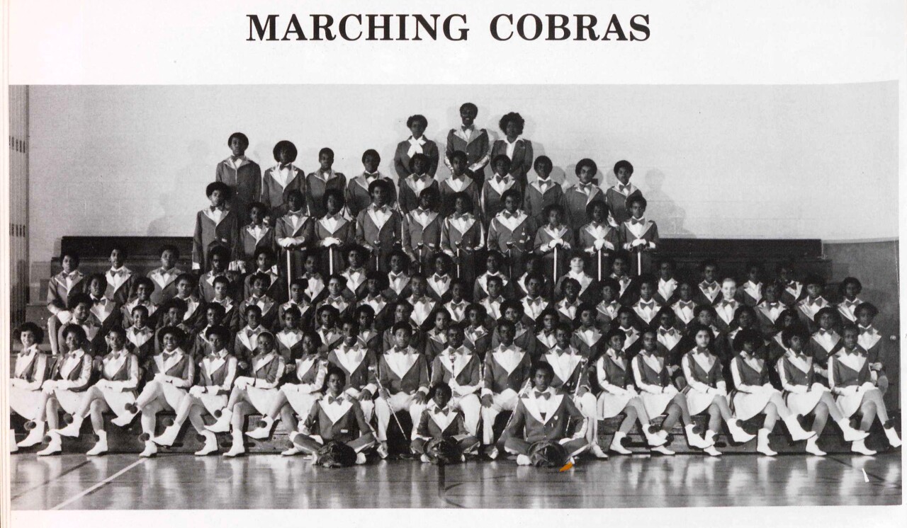 Marching Cobras 1981 Lincoln High yearbook.png