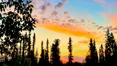 The sky over Fairbanks, Alaska.