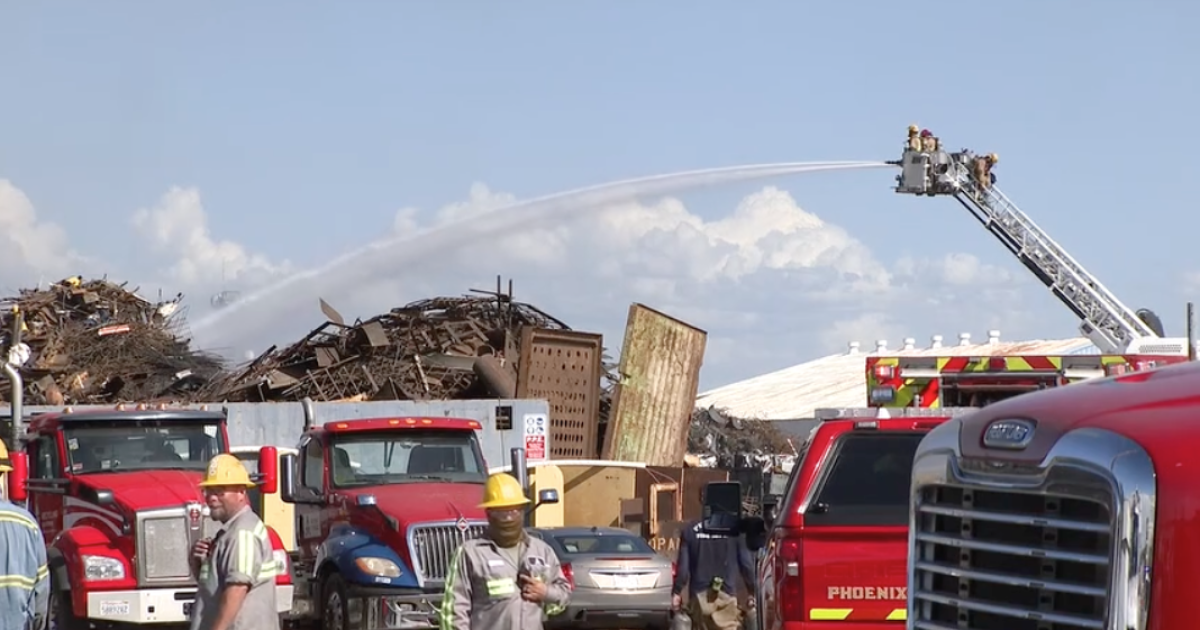 Fire crews battle 2-alarm recycling plant fire near McDowell Road