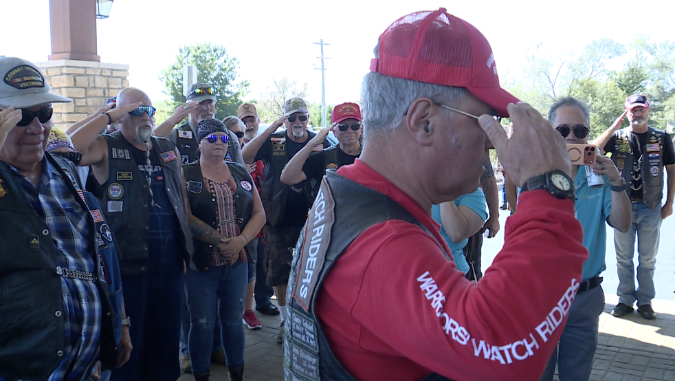 Veterans saluting watkins