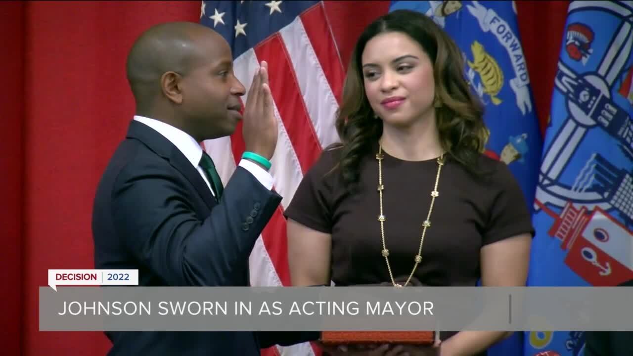 Acting Milwaukee Mayor Cavalier Johnson sworn in