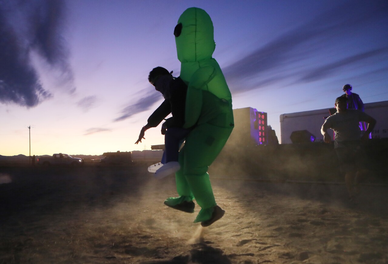 Revellers Descend On Nevada Desert For "Storm Area 51" Gathering