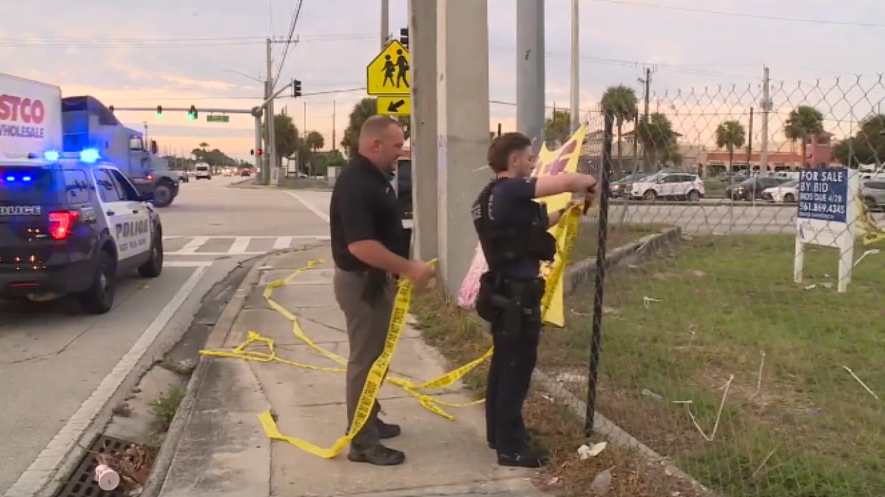 Fatal shooting near 45th Street and Military Trail in West Palm Beach in October 2023.