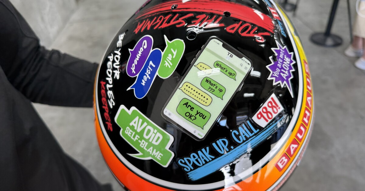 Marcus Ericsson raises mental health awareness with Indy 500 helmet design