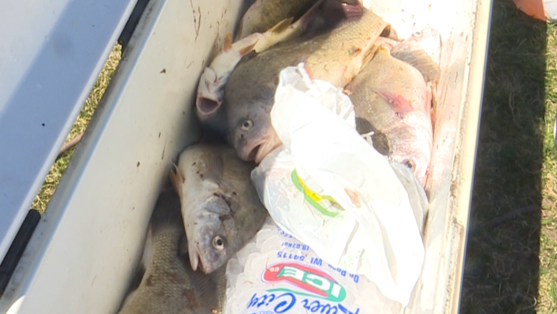 Fishermen enjoy a beautiful day for the start of the general fishing season