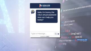 A chatbot offers to assist residents in Denver. 