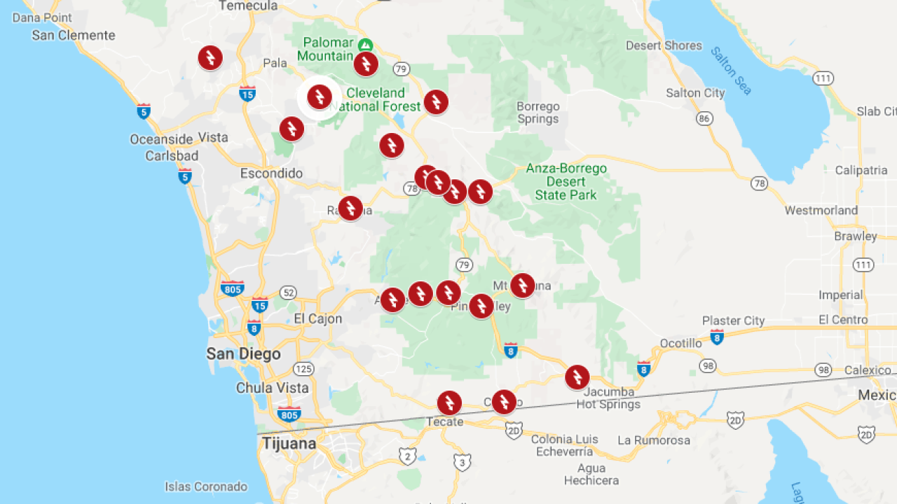 San Diego Power Outage Map MAP: San Diego County communities affected by planned outages San Diego Power Outage Map MAP: San Diego County communities affected by planned outages