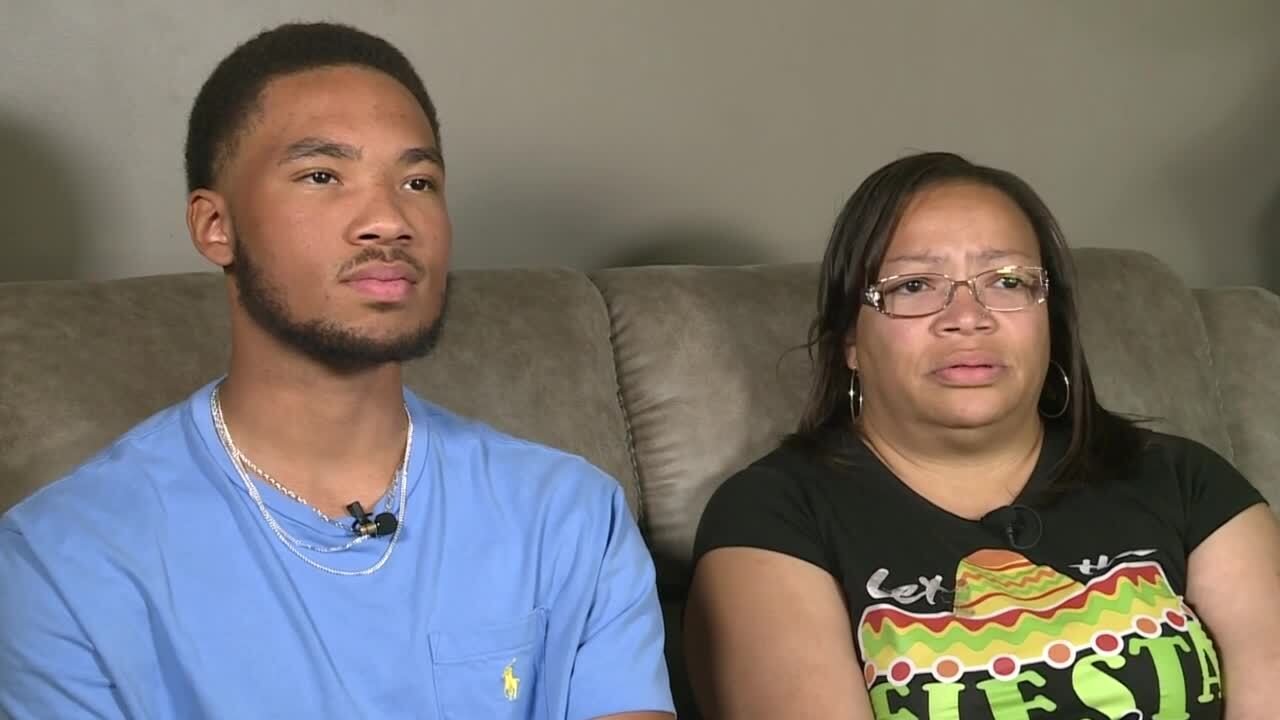 Xavier Liggins and his mother Donna - graduation shooting survivors