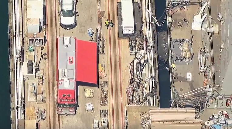 SDFD truck responds to gas leak on ship