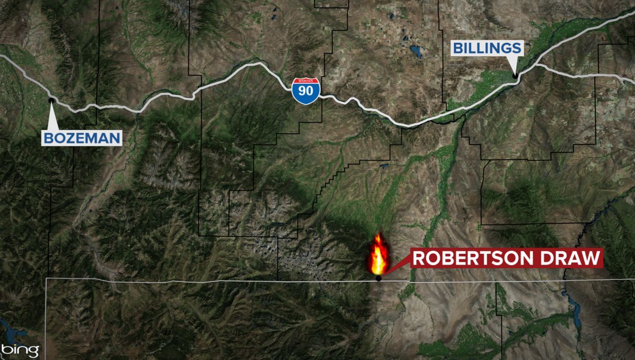 Robertson Draw Fire map