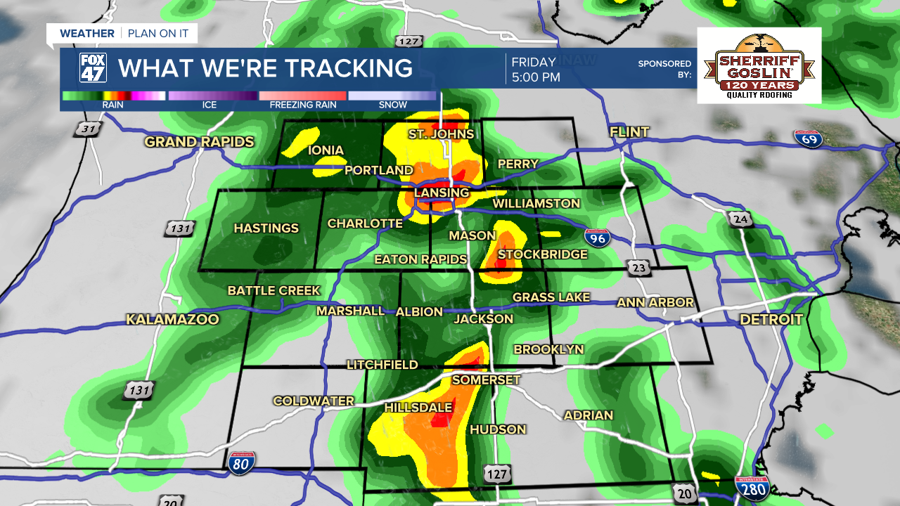 Friday brings showers and storms back to all of our neighborhoods with minimal severe threats expected