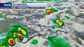Saturday evening storms