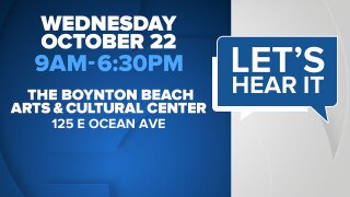 Let's Hear It, Oct. 22 in Boynton Beach