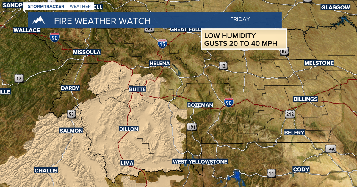 Higher fire danger for Friday across SW Montana