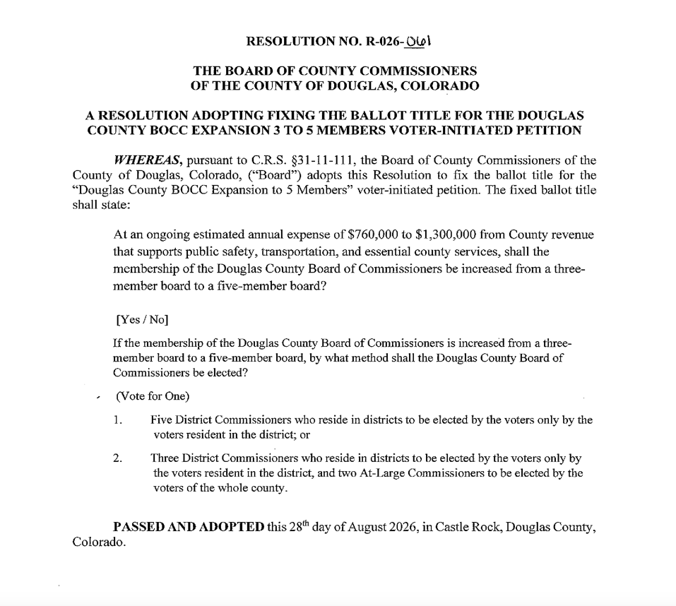 3 to 5 Ballot Question