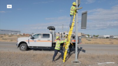 ITD crews removing truck speed limit sign