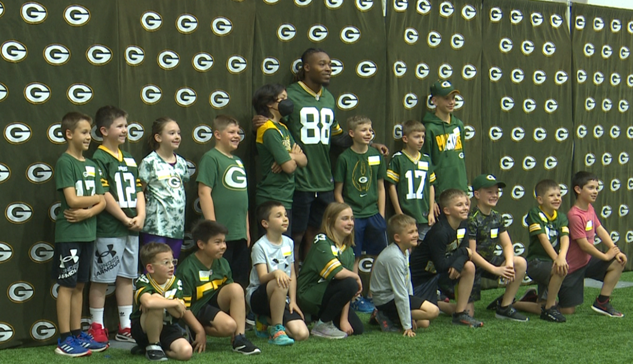 23rd Annual Junior Power Pack Kids Clinic: Packers players coach children on football skills